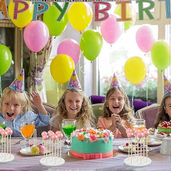 Tårtställ - 7 Håls Lollipop Hållare Display Rund Godis eller Klubba Ställ kompatibel med Bröllop, Födelsedagsfest