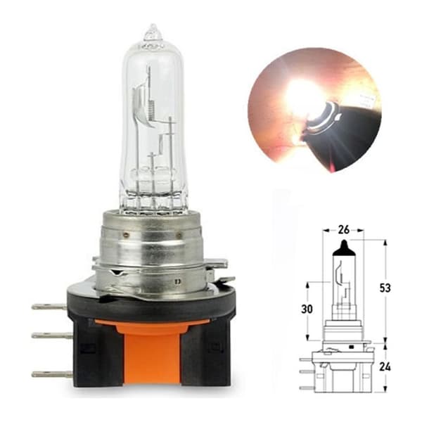 2x H15 64176 12V 15/55W PGJ23t 1 3200K E1 2P4 DOT w8h1
