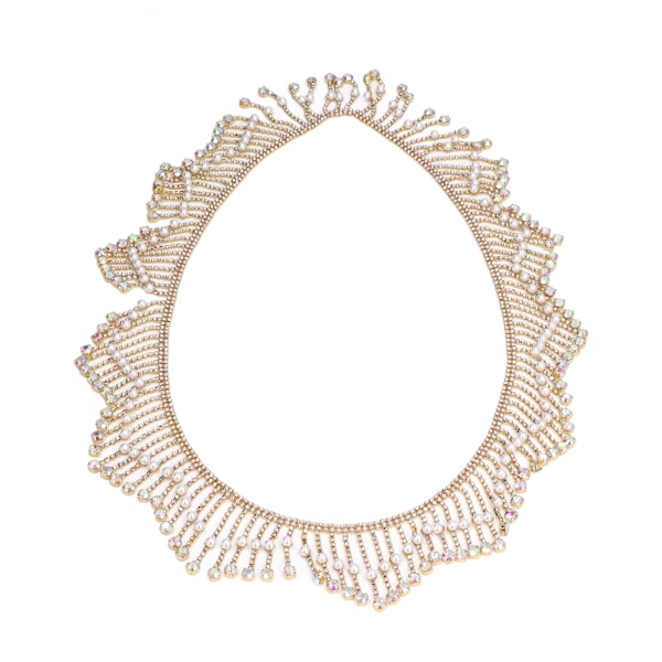 Rhinestone Fringe 1 Yard Glansig Lyster Ljus Färg Bred Applikation Utsökt Pärla Rhinestone Tassel för Kläder Väska