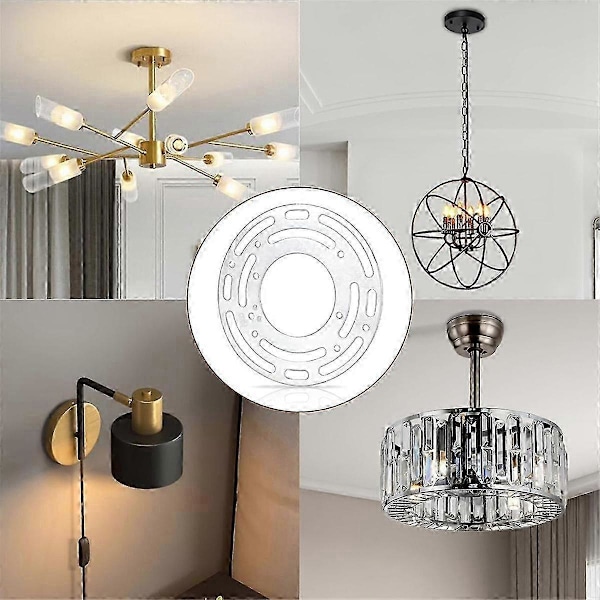 2-pack Monteringsfästen för Lampor, Monteringsplatta för Taklampa, Monteringsblock för Vägglampa med Skruv och Mutter
