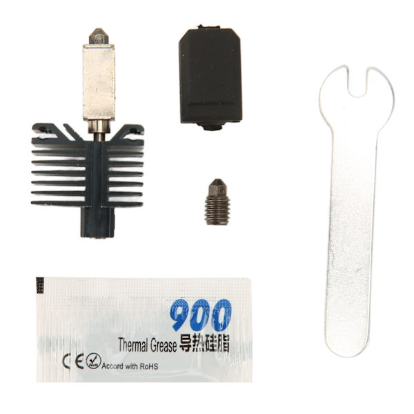 Hotend-kit för Bambu upp till 500℃ Uppgraderad Hotend Värmeblock Munstycke Monteringssats för Bambu P1P P1S X1C 3D-skrivare