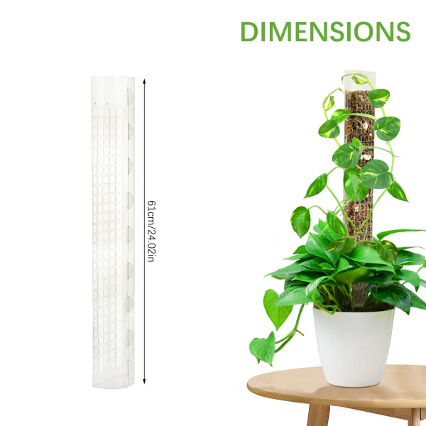 Växtplast Moss Pole Moss Stöder Klättring Växt Poler Sköldpadda Rygg Moss Rod för Växtstolpar och Torv