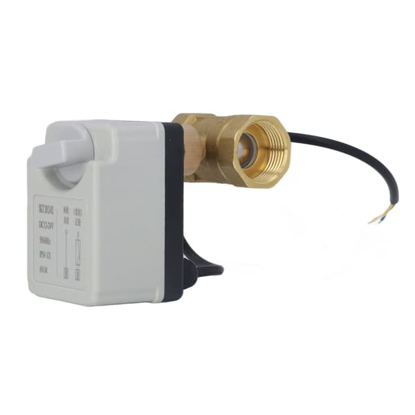 DN25 2-veis messingkuleventil normalt lukket elektrisk kuleventil 1in rørgjenge DC12‑24V