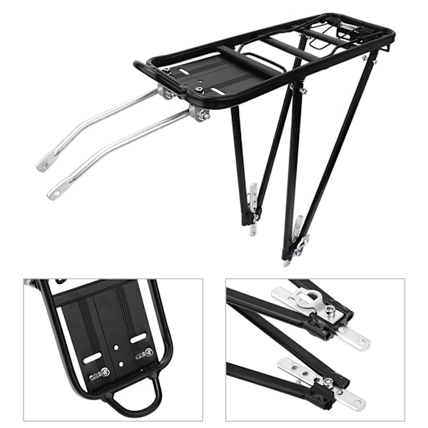 Justerbar cykelholder i aluminiumslegering bagtil til skive V-bremsemontering
