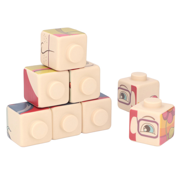 Baby Soft Puslespill Blokker Barn Spedbarn Stable Blokker Sensorisk Leker Bursdagsgave 6 Måneders Gammel