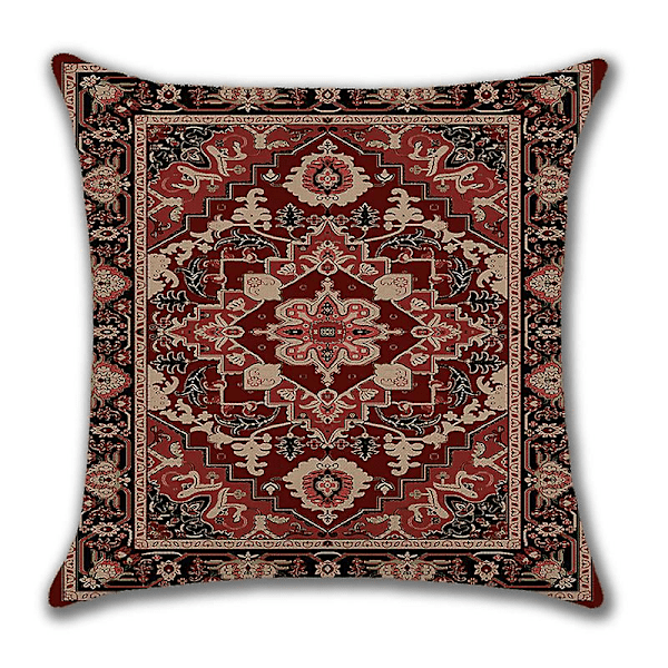 Kuddfodral Geometrisk Persisk Heminredning Set om 4 Orientalisk Ikat Dekorativ 18 x 18 Tum