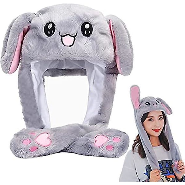 Rabbit Ear Moving Hat - Fun Bunny Ears Cosplay Cap for barn og voksne