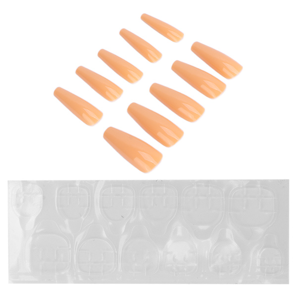 10 stk. rene farve fuld dækning falske negle kvinder piger elegant fashionabel falsk neglespids manicure værktøj N5354-02