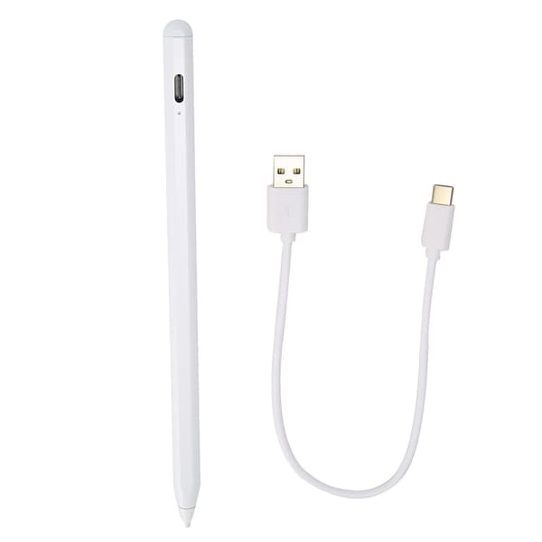 Kapacitiv pen aktiv skærmberøring Universal Stylus til iPad Tablet PC til Android-telefon Hvid