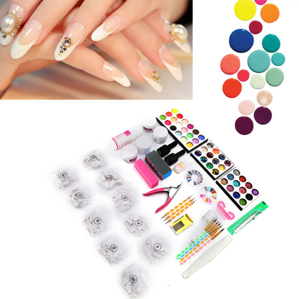 Professionella Nail Art Tips Nail Dotting Pen Fil Strass Sax Manikyr Tool Set