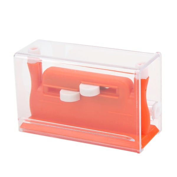 Multifunksjonell nåletreder med dobbelt hulldesign 2,6x4,4x7,2cm/1,0x1,7x2,8in plast broderinåltråd oransje