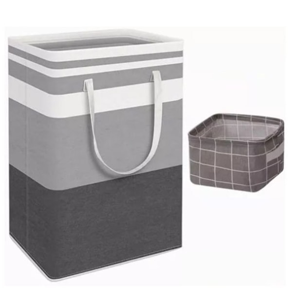 2PCS Storage Basket Canvas Multifunctional Large Capacity Storage Bag for Home Dormitory