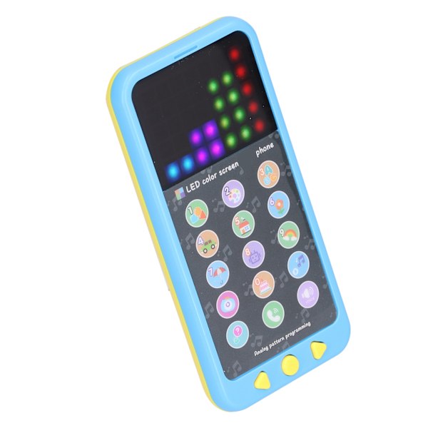 Engelskspråkig babytelefonleksak färgskärm tidig pedagogisk musik barntelefonleksak blå