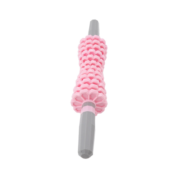 Gear Massage Stick Dyb Muskelafspænding Træning Fedtsugning Massage Roller for Reducering af ømhed Pink