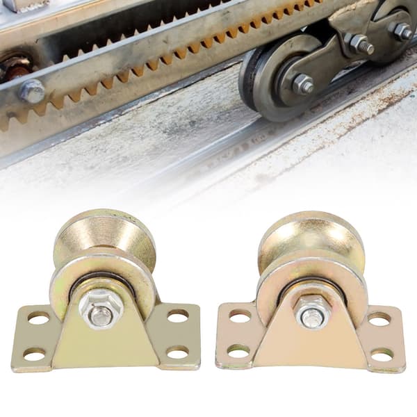 2 stk. 32 mm skydelågerulle U-type rillehjulskinne til skydelågeskinne