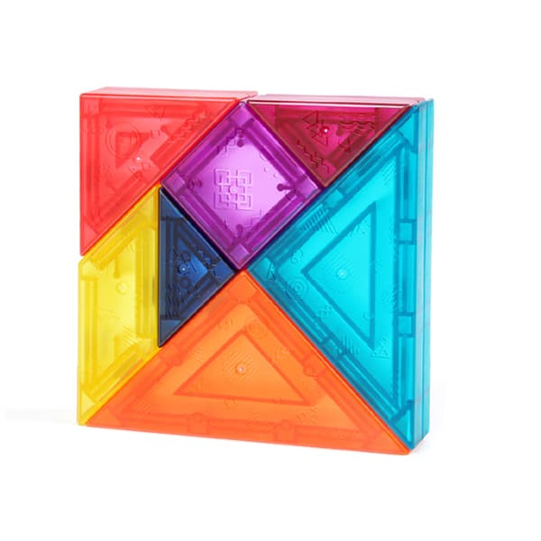 3D Magnetisk Tangram Byggklossar Barn Hjärngympa Formigenkänning Tangram