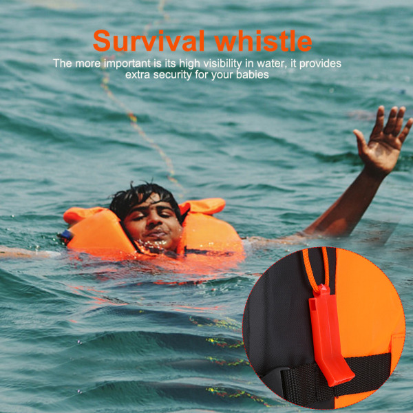 Barnlivväst Barnskyddsjacka med visselpipa för simning Båtforsränning (orange)