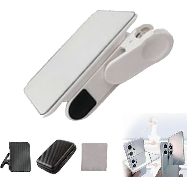 Smartphone Kamera Spejlrefleks Clip Kit - Tag Perfekte Selfies med Mobiltelefon Refleks Kamera Clip Sort - med fjernbetjening