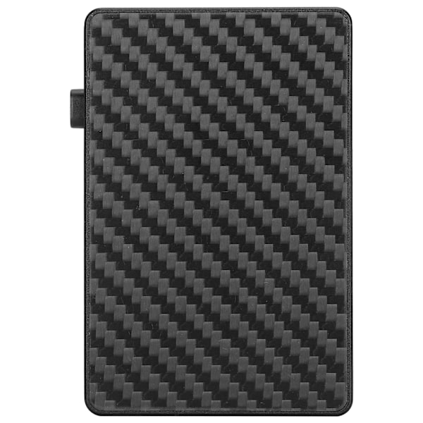 Business Card Holder Portable Anti-Theft Carbon Fiber Credit Card Case for Men WomenBlack X‑64#