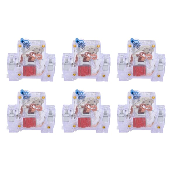 12 stk DZ47‑63 1P 6‑63A Transparent effektbryter MCB luftbryter kretsbeskyttelse