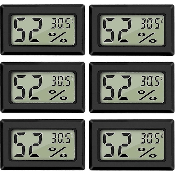 Mini Digital LCD Termometer Hygrometer Temperatur Luftfuktighet -50~70 10%~99% RH Portabel Termometer Thermo Hygrometer Indikator för Kontor Kök Hum
