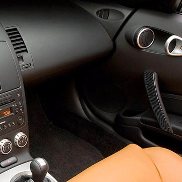 Karbonfiber Passasjerside Dør Copilot Håndtak Panel Trim Klistremerke Passer for Nissan 350z 2006-2009