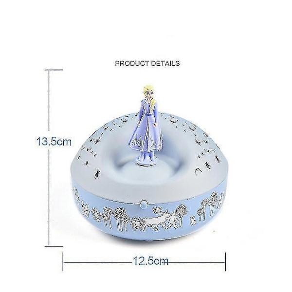 Suitable DISNEY - Frost 2 - natlampe - ideel fødselsdagsgave - stjerneprojektor med musik - roterende figur