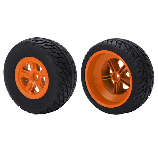 4 kpl RC-auton kumirenkaat ja vanteet 1/10 Short Course Truck - Oranssi