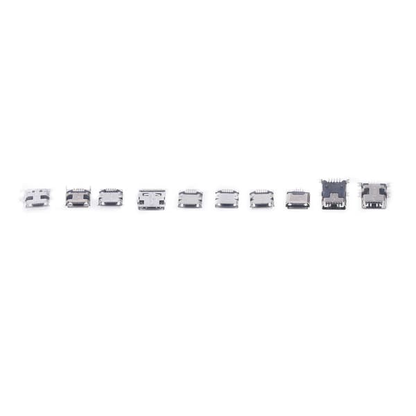 100 stk. Micro MINI USB hunnpluggkontakt USB-jackkontakt for husholdningsapparater