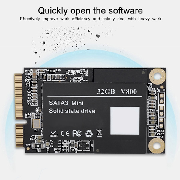 1,8 tum MSATA3 SSD MSATA III / II / I Hög hastighet Notebook Solid State Drive (32G)