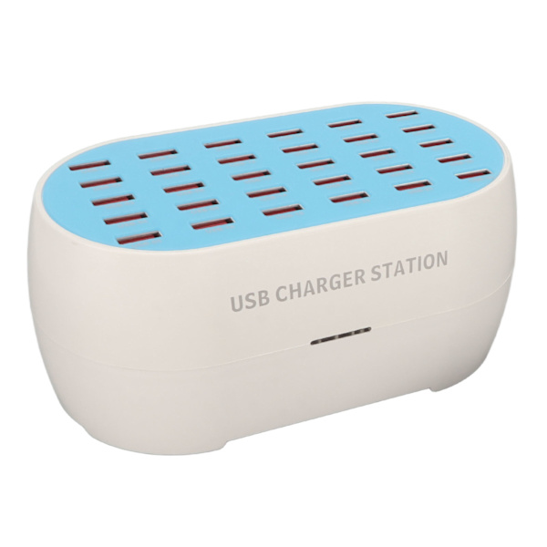 160W 30-porters USB-ladestasjon, flere USB-skrivebordsladere for mobiltelefoner, digitale apparater, 100-240V AU-plugg