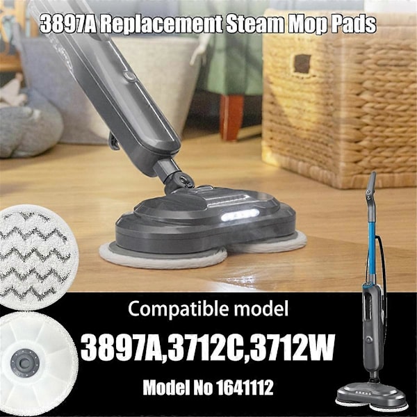 4 stk. moppeputer for SmartSteam Scrubbing dampmoppepute