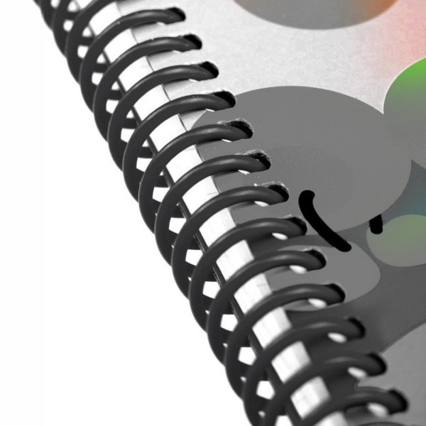 20st 30 Hål LösE blad Plastbindningsring Fjäder Spiralringar för A4-papper 11mm svart