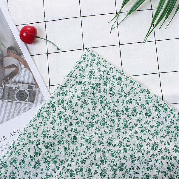 7 stk 25*25 cm bomullsstoff DIY assorterte firkanter forhåndskutte sengepakke kvartalsbunt mørkegrønn