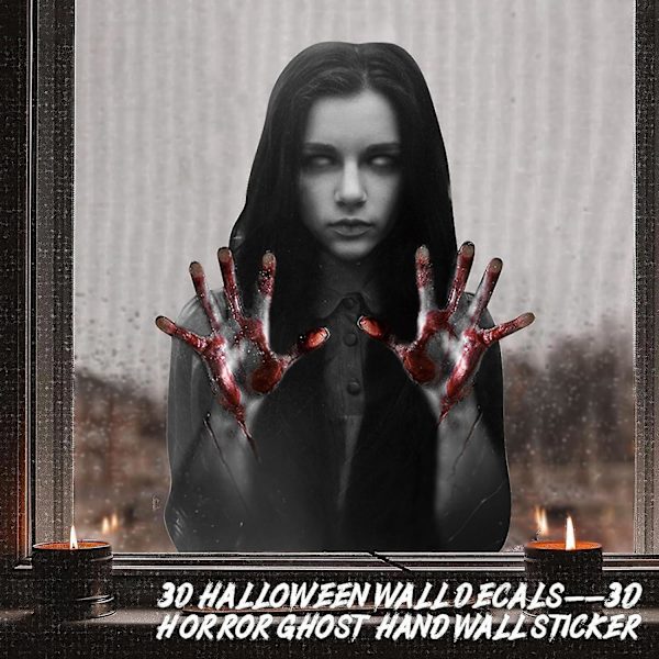Pelottavat Halloween-haamu-seinätarrat kodin sisustukseen