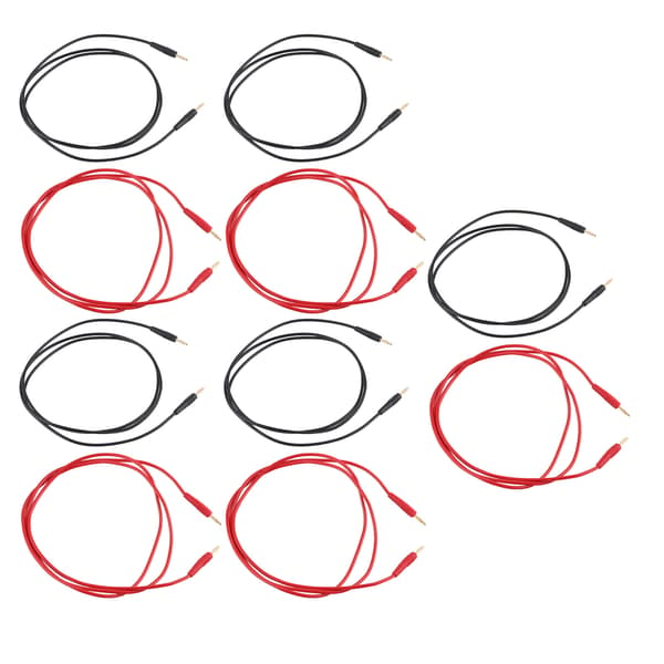 5 sæt banan testledning testkabel han til han 2 mm 30V AC 60V DC 10A tilbehørssæt