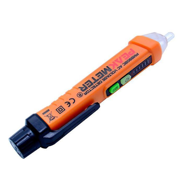 AC Spændingstester Pen, 12-1000V, LED Lommelygte, Buzzer Alarm - Live/Null Tråddetektion
