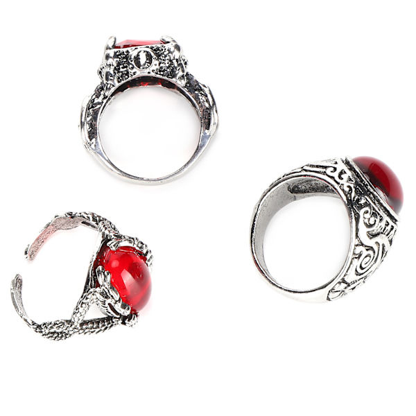 3 stk Alloy Retro Ring Udsøgt bærbar Rhinestones Ring Smykker Tilbehør Gave