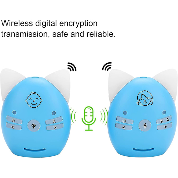 Trådløs Audio Baby Monitor Til Seniorer, Sovende, Børn, Spædbørn, Småbørn