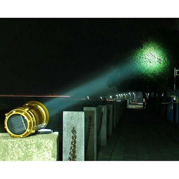 LED hestelanterne solcelle hestelanterne campinglys LED hestelanterne oppladbar multifunksjonell fiskelykt nattfiskelys kraftig lommelykt