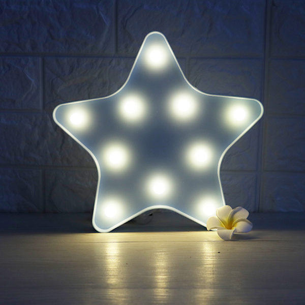 Dekorative LED Crescent Moon Star Cloud Night Lights til børn og voksne A A