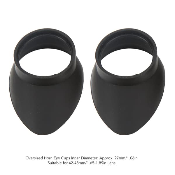 Foldbare Gummi Øjestykker - 2 stk, 27 mm Indvendig Diameter - til Mikroskop, Teleskop, Okularinstrument