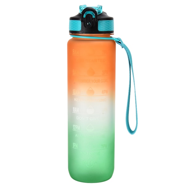 Vattenflaska 1000ML Orange Matt Bärbar Vattenkanna för Sport Utomhusaktiviteter