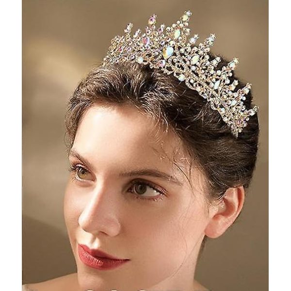 Luksuriøs Crystal Diamond Bridal Crown pandebånd - Elegant brudekjole tilbehør