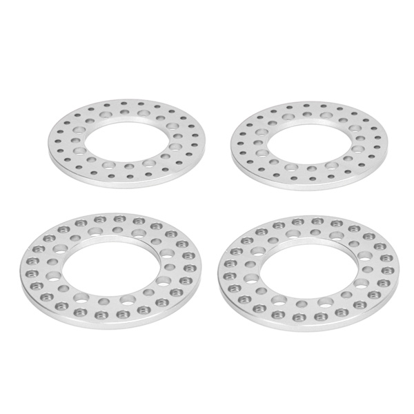 4st 1,9 tums hjul yttre pärllåsring aluminiumlegering Återanvändbara RC-tillbehör för Traxxas 1/10 RC-bil Silver