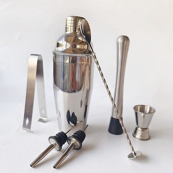 Professionelt Cocktail Shaker Sæt - Rustfrit Stål Margarita Mixer med Måleske & Blandeske