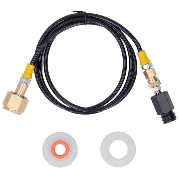 Soda Refill Adapter CO2 Cylinder Cartridge Fill Tank Connector med 60in slang CGA320 Högtrycksslang