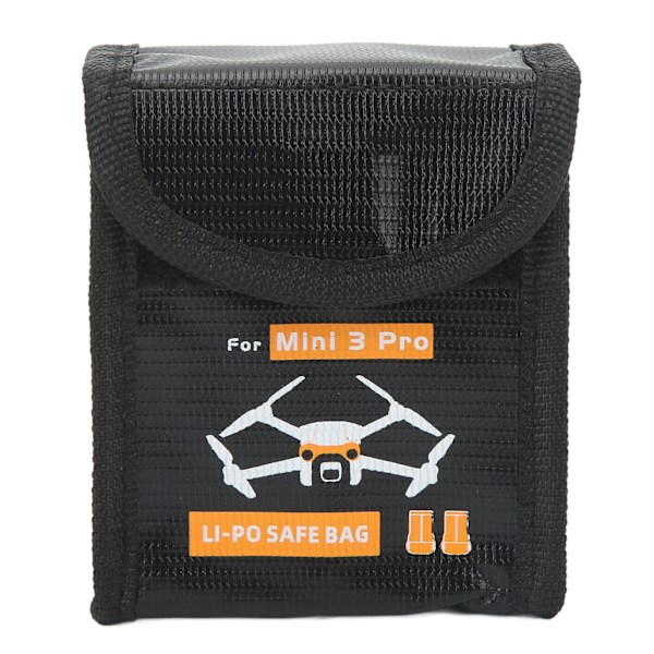 Batterisäkerhetsskyddspåse, värmebeständig litiumbatterier, flamskyddsmedel, förvaringsväska för Mini 3 Pro för 2 batterier
