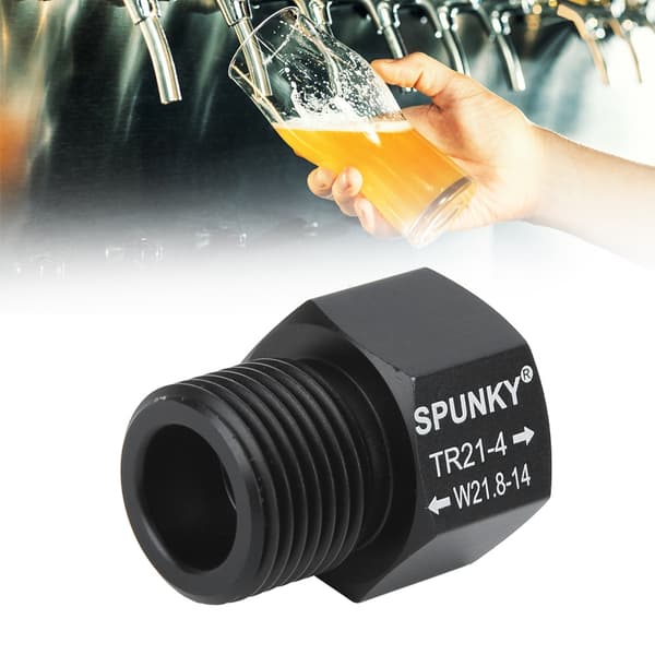 Soodasylinterin sovitinmuunnin musta naaraskierre TR21x4 uroskierteeseen W21.8-14