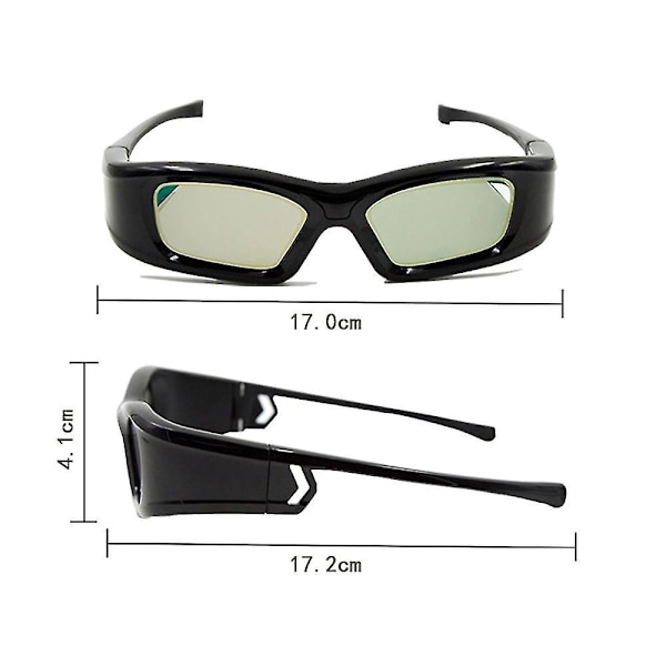 Ultraklare HD DLP-Link 3D Aktive Oppladbare Lukkerbriller For Alle 3D DLP-Projektorer